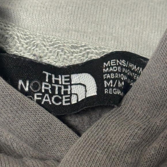 The North Face Gray Hoodie Pullover Mens M Logo Graphic Hooded Sweatshirt - Picture 4 of 7